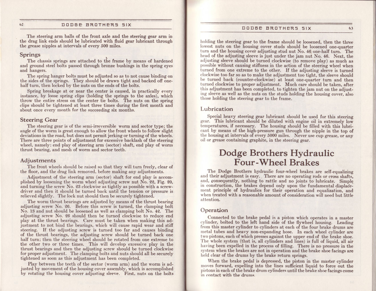1930 Dodge Six Instruction Book Page 13